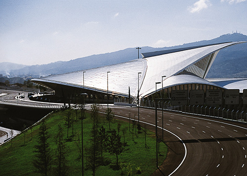 Bilbao International Terminal shaped like a dove.