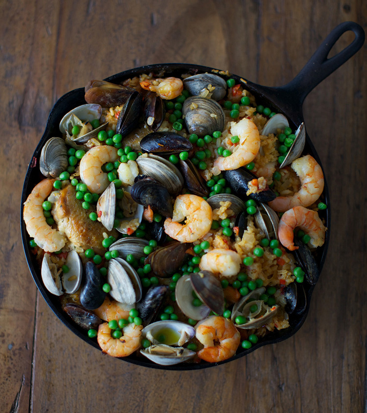 Chicken and Seafood Paella from New Cast Iron Skillet cookbook