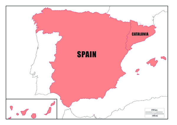 map of catalonia