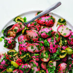 Roasted Radishes with Green Olive Salsa