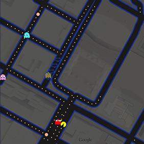 google map pac man 