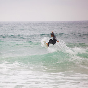 Surfing in San Sebastian