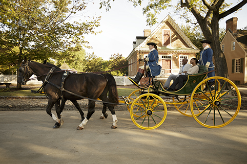 Carriage ride in Colonial Williamsburg.