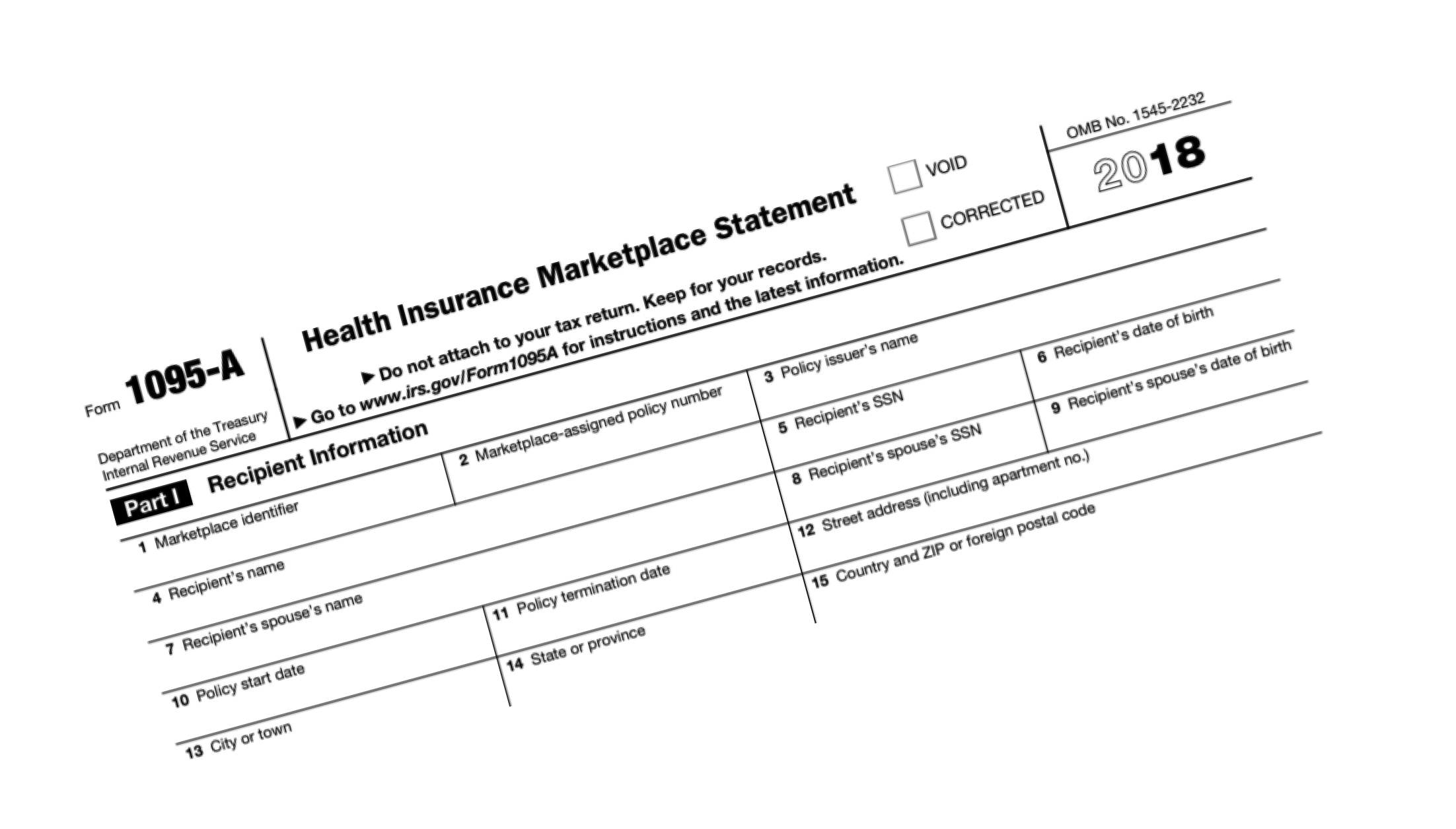 Health insurance marketplace statement form 1095-A 