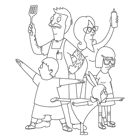 bobs burgers coloring pages