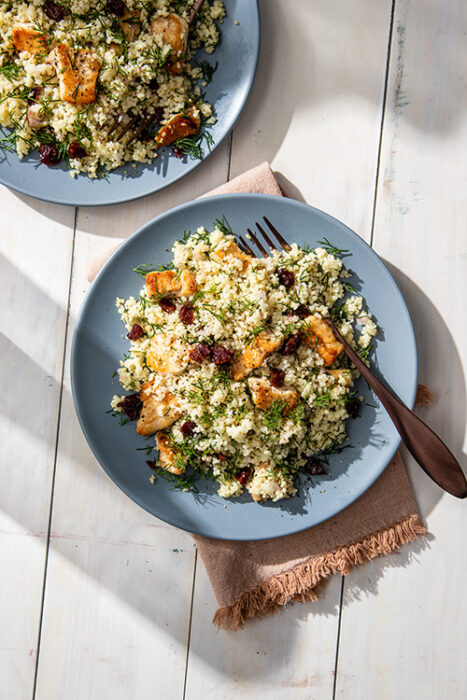 Lemon-Herb Couscous with Chicken and dried Cherries