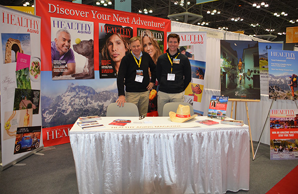 Travel Show Healthy Aging Magazine booth