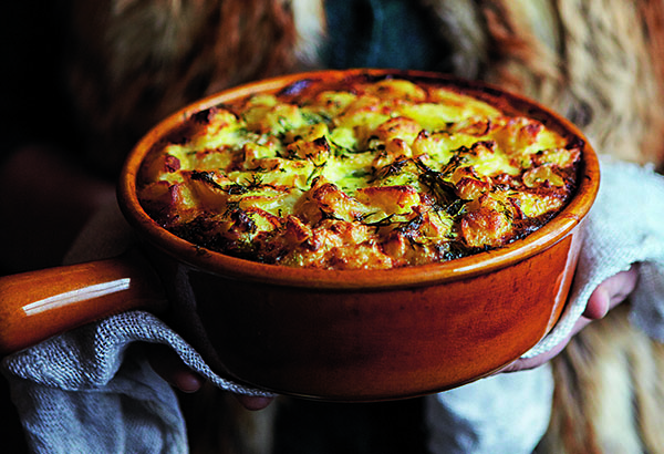 Cod shrimp fennel casserole