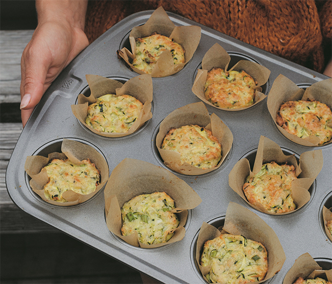 High-protein zucchini egg muffins for heart health