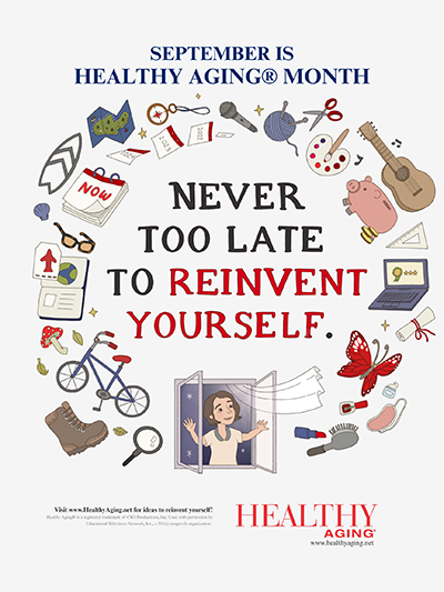 September is Healthy Aging(r) Month 2025 official poster