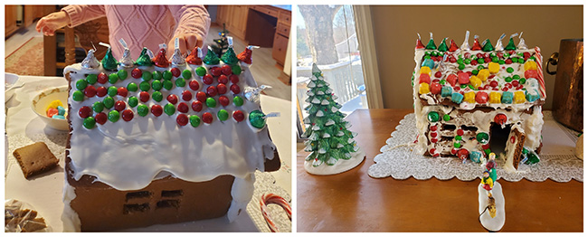 Homemade gingerbread house