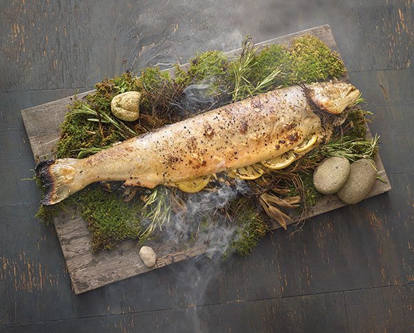 Herb-Blazed Arctic Char from the Grill Fire cookbook by Lex Taylor