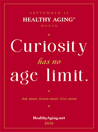 September is Healthy Aging Month 2026 poster